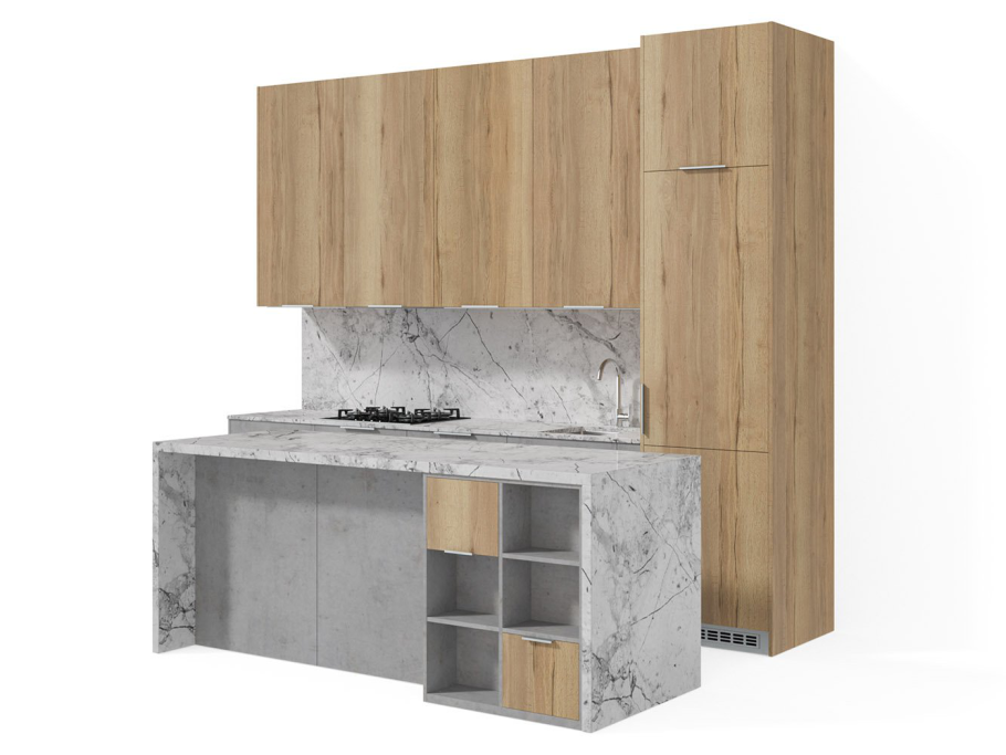 Кухня Сити дуб Галифакс натуральный