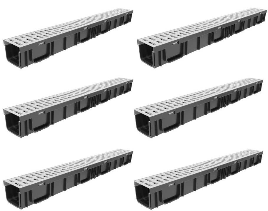 Лоток водоотводный пластиковый Гидролика