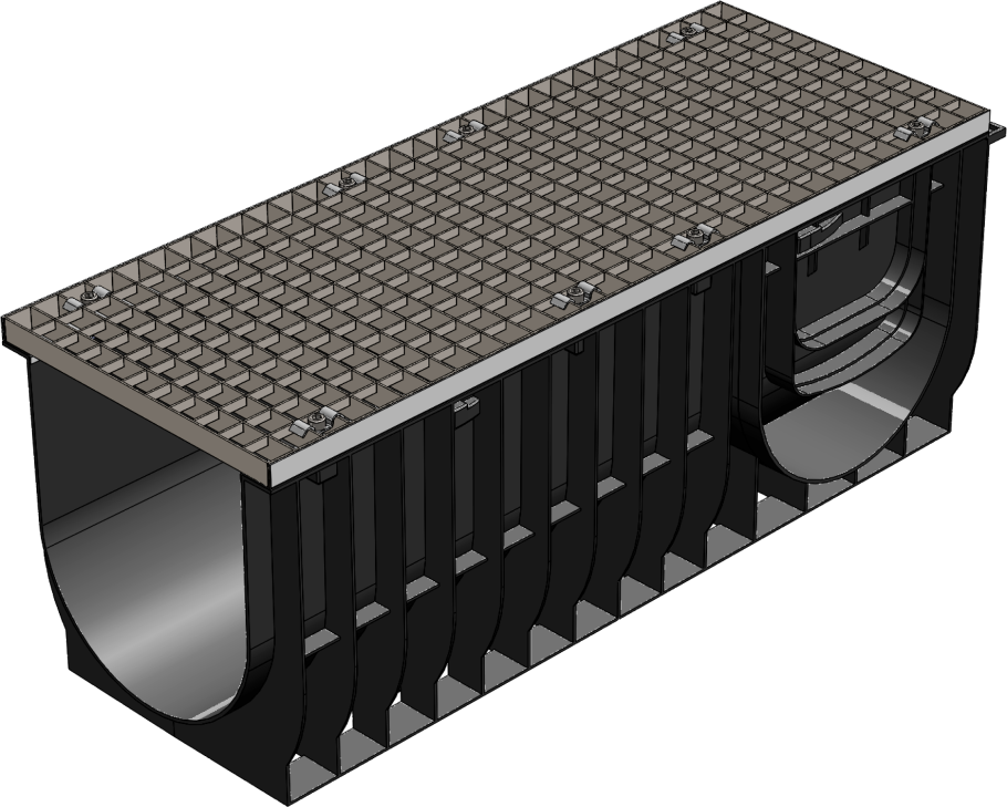 Комплект Gidrolica Light: лоток водоотводный