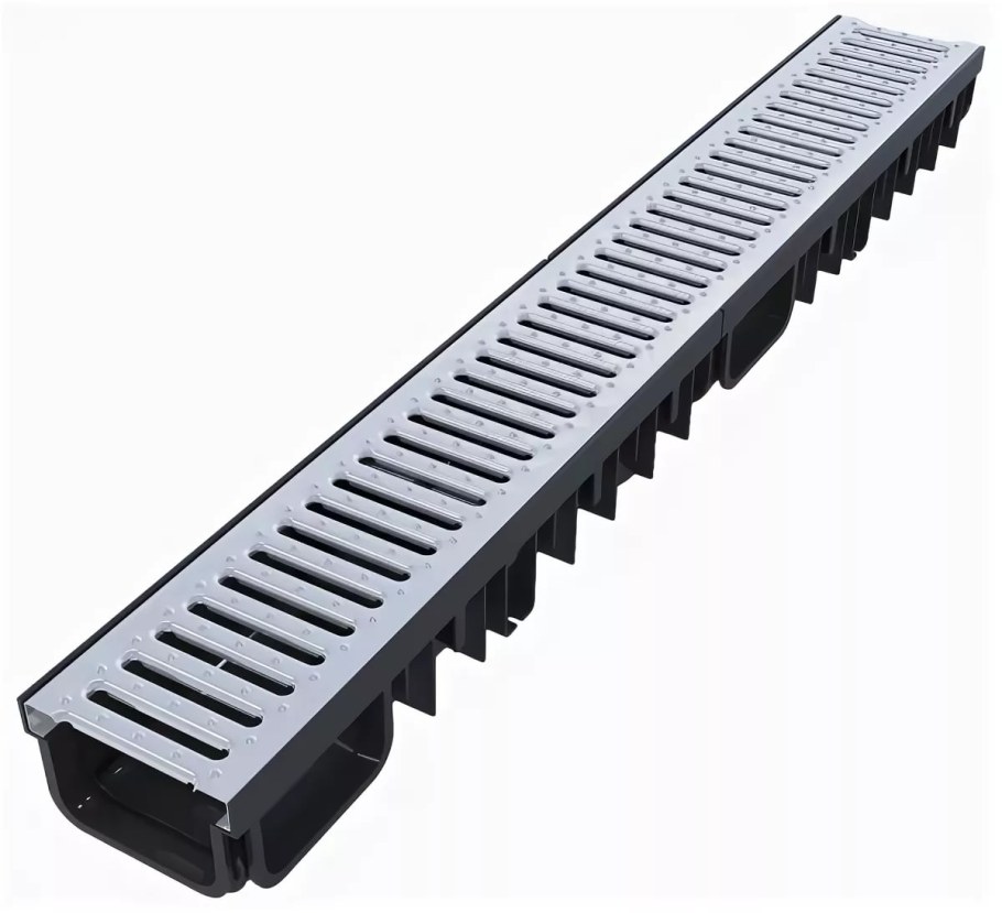 Дренажный лоток с решеткой 1000х60х145