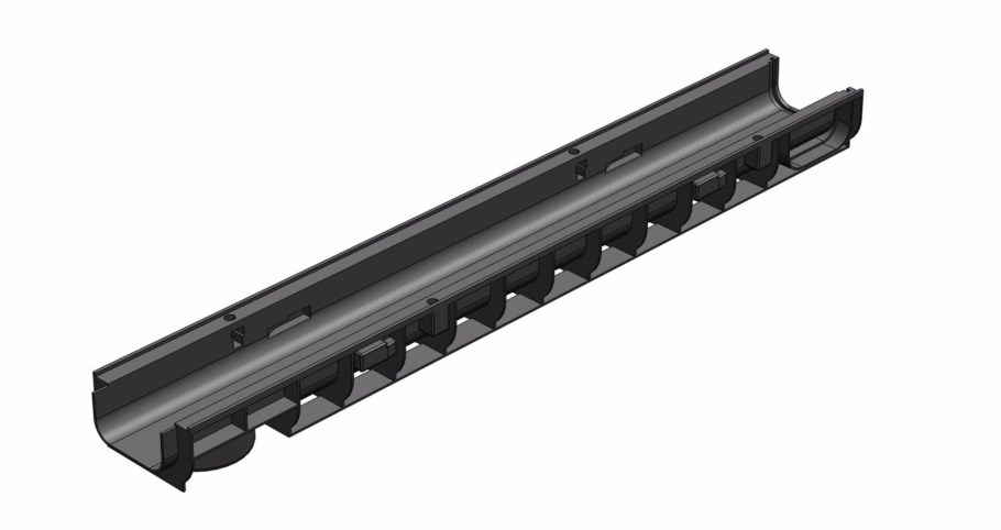 Лоток водоотводный Gidrolica Standart лв-10.14,5.08 - пластиковый