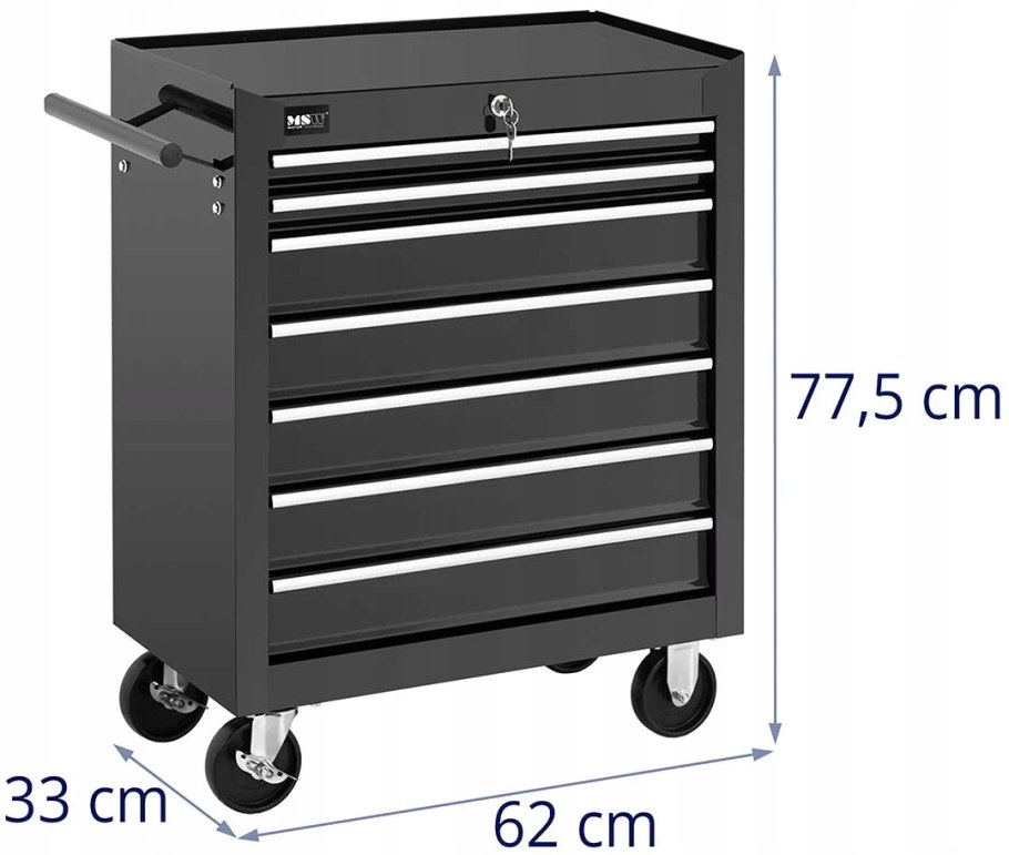 Инструментальная тележка с 6 ящиками 81830
