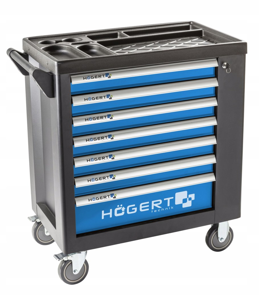 Тележка Hoegert инструментальная 6 ящиков, ht7g045