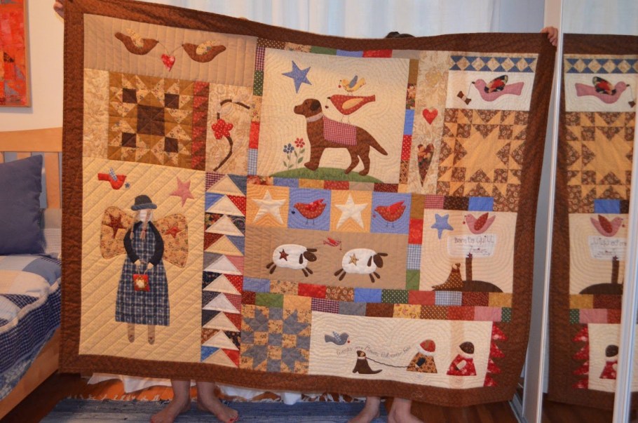 Лоскутное панно в спальню