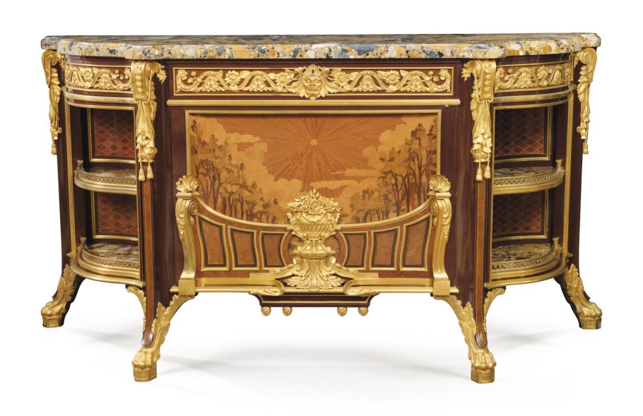 Dinner Table Furniture British with Marquetry 1910 year