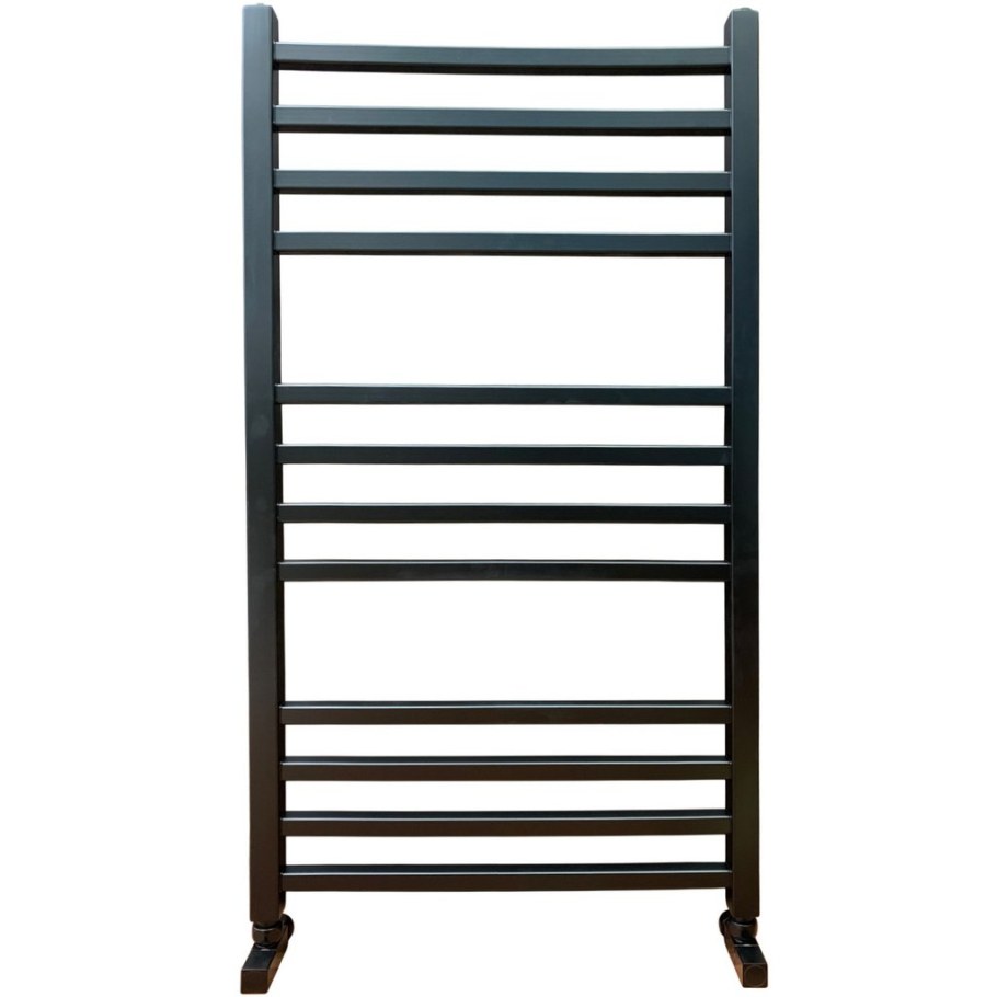 Водяной полотенцесушитель Ника Modern лм 5 100x50 черный Люкс 12 перекладин