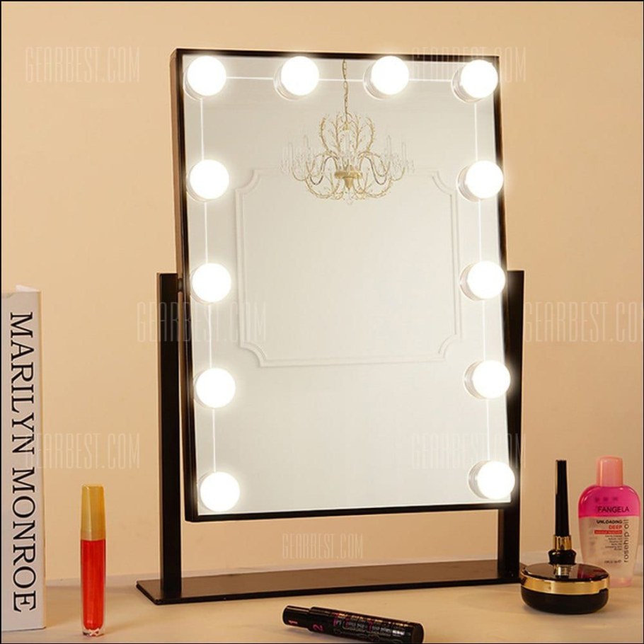 Зеркало с подсветкой настольное большое