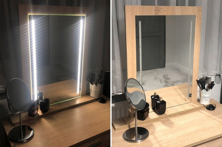 Зеркало Диамант со светодиодной подсветкой 750х353 мм