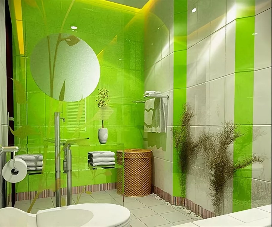 Салатовая ванная