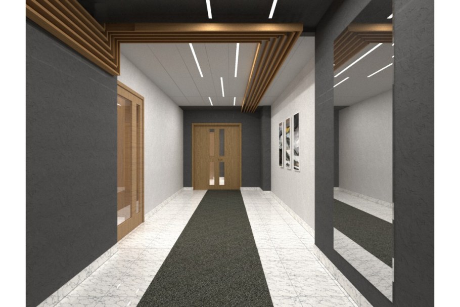 Освещение коридора в офисе