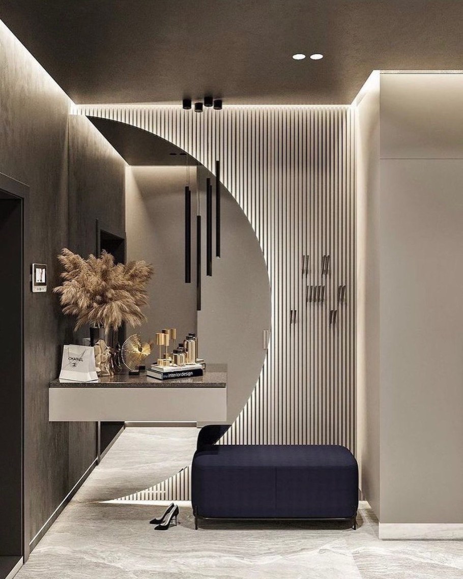 Зеркало полукруг в прихожую