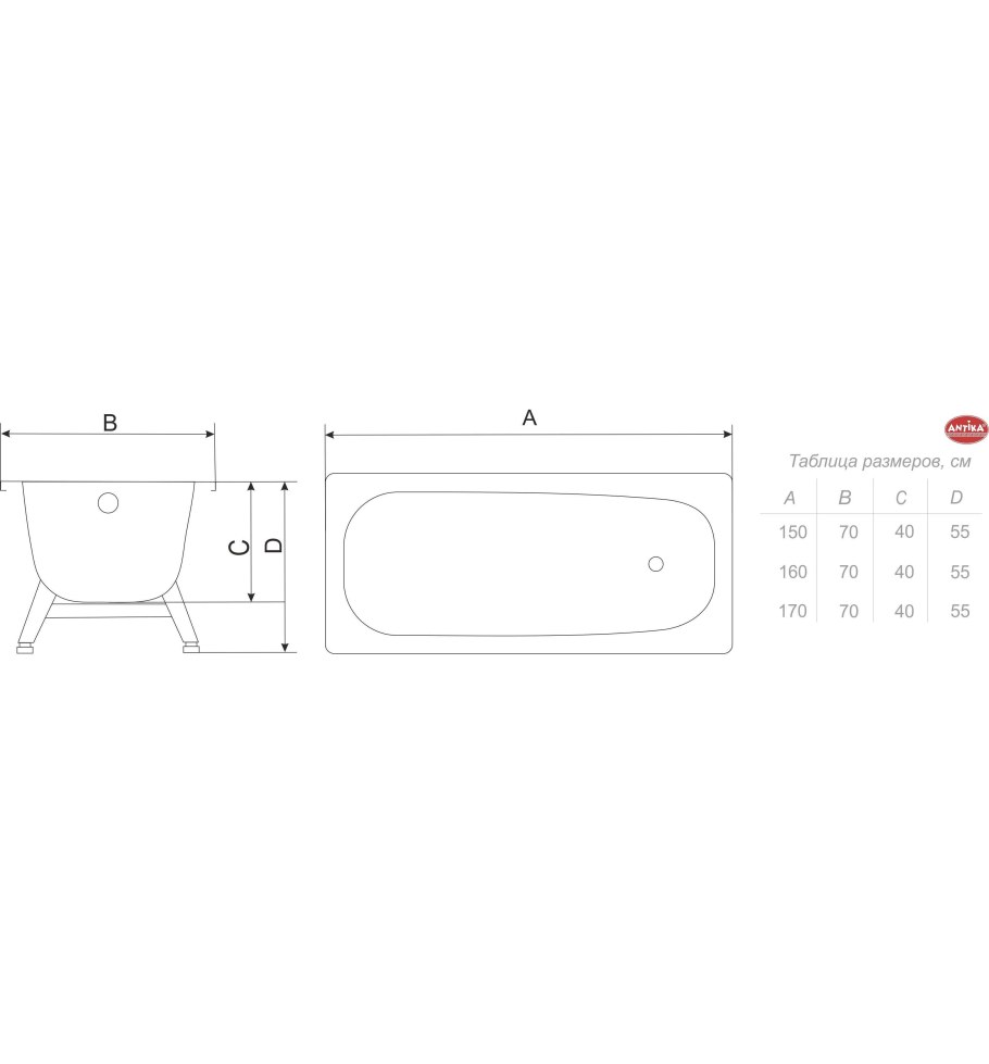 Ванна Donna Vanna белая Орхидея (01) 105x65 сталь
