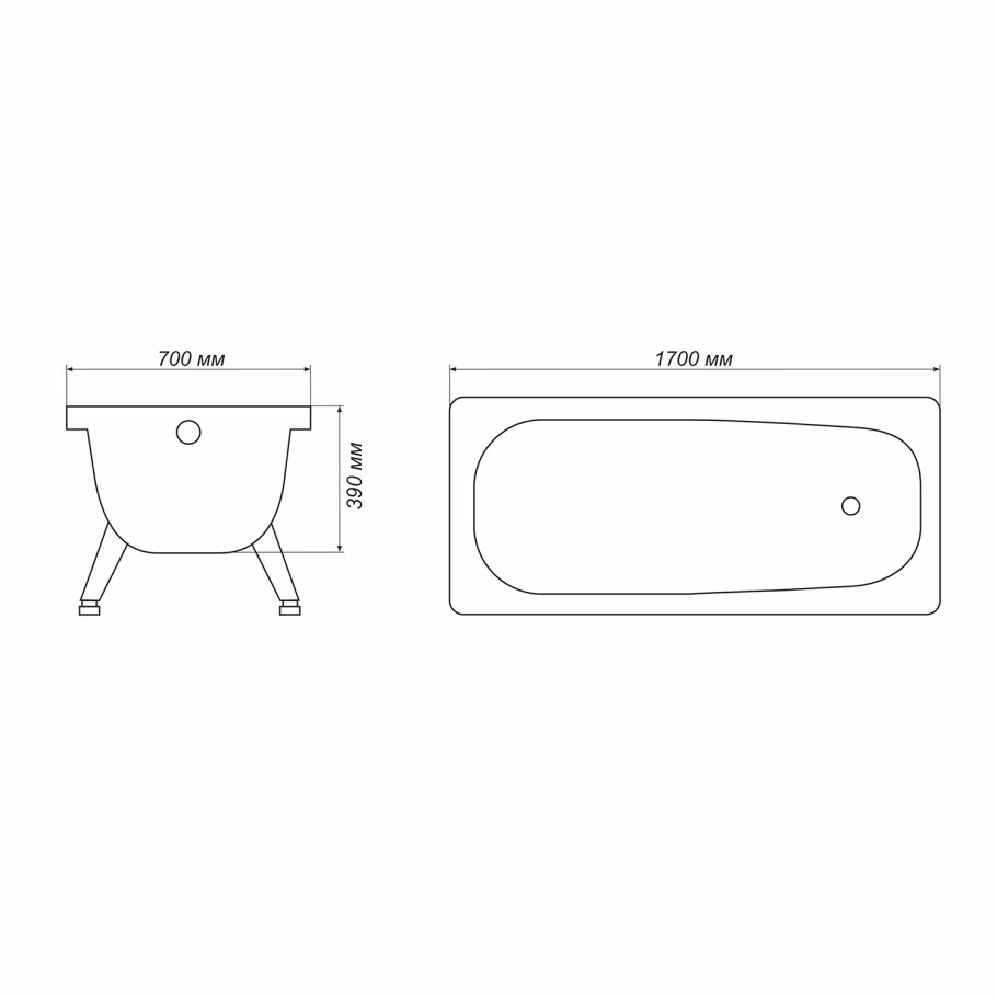 Стальная ванна виз Donna Vanna