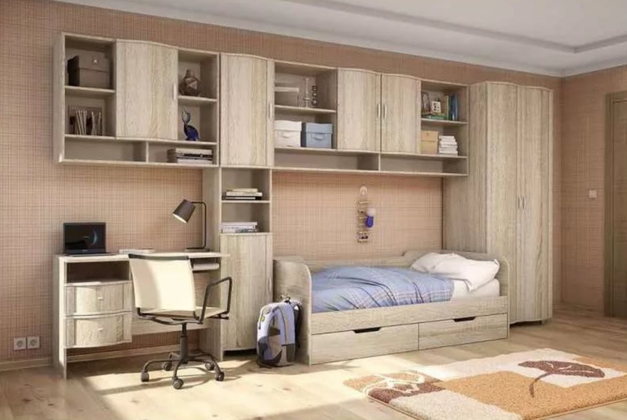 Детская модульная мебель дуб сонома