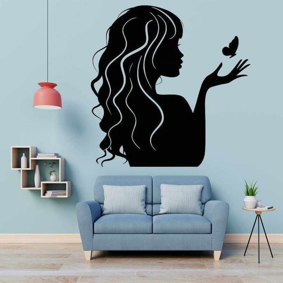Наклейка для интерьера девушка