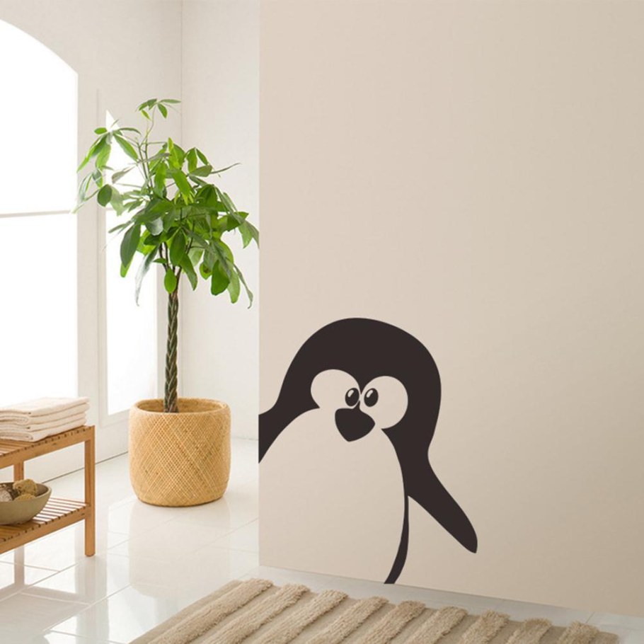Наклейки на стену с пингвинами