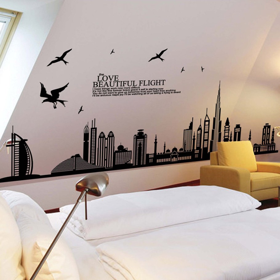 Наклейка интерьерная "город"