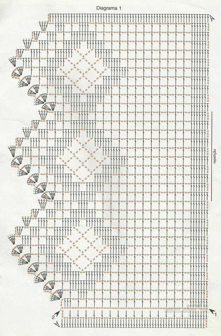 Занавески крючком для кухни со схемами