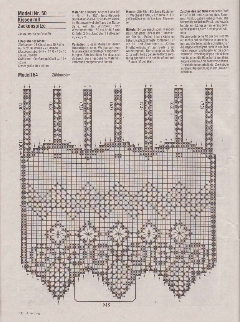 Схема вязания крючком коротких занавесок
