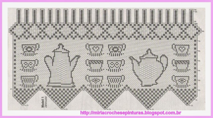 Филейное вязание для кухни