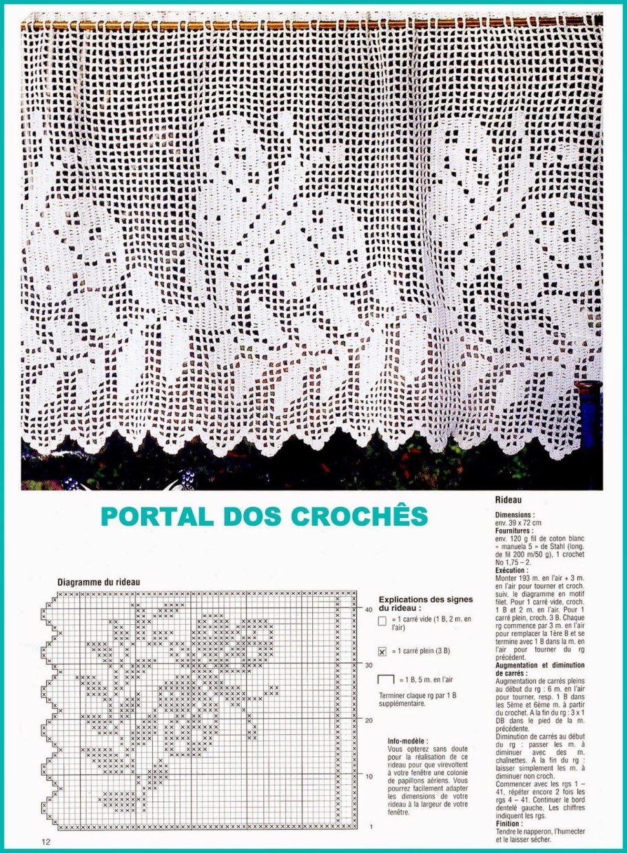 Шторы крючком для кухни со схемами