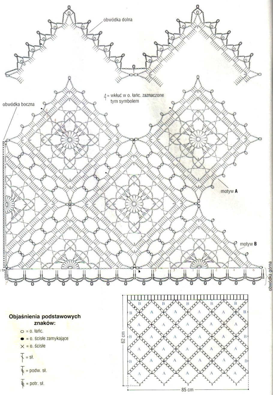 Ажурные шторы крючком со схемами