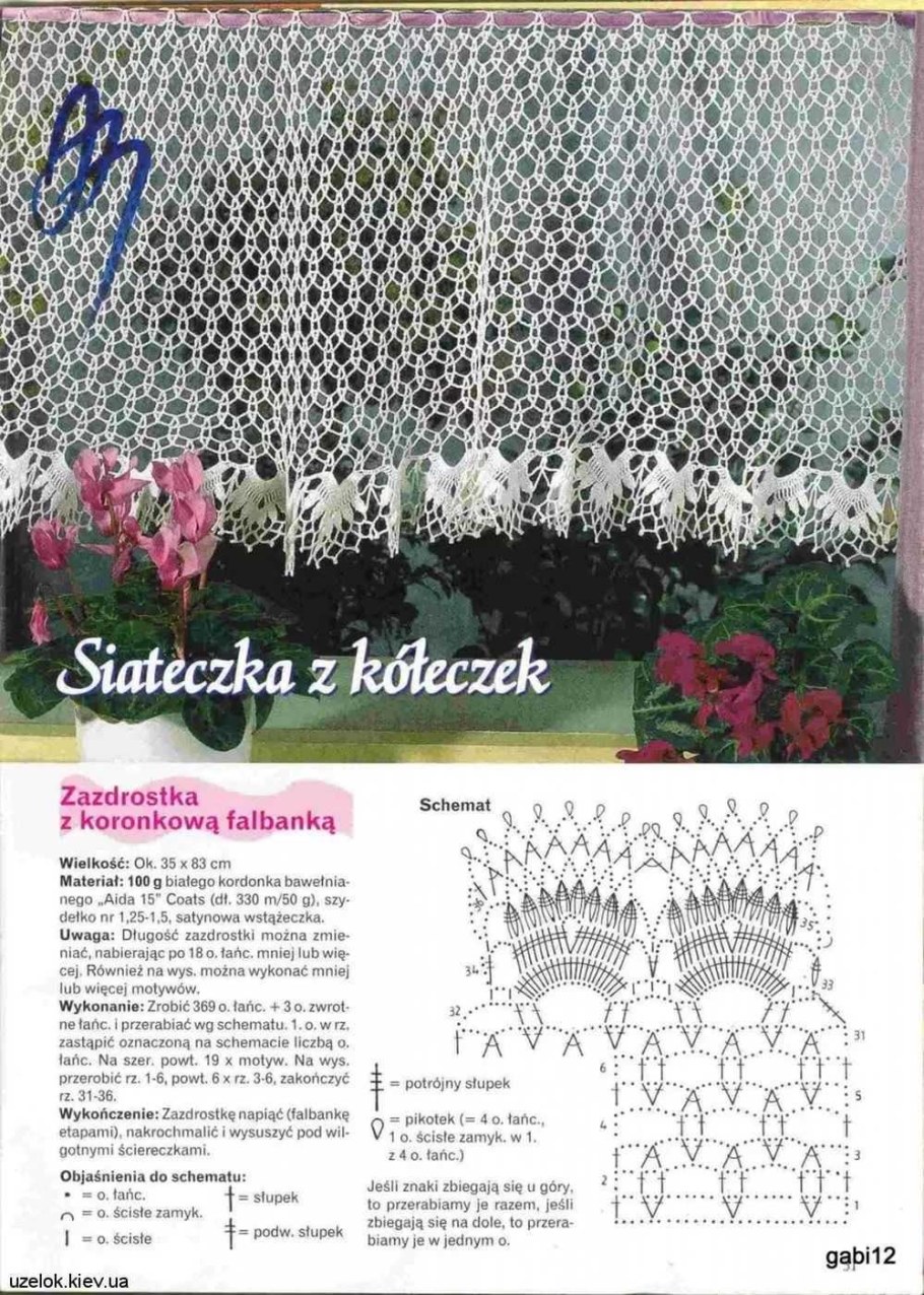 Вязаные занавески схемы