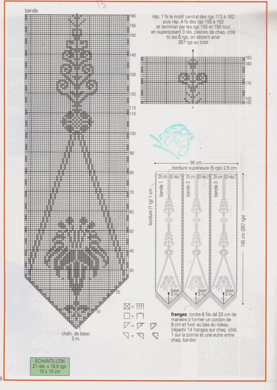 Вязаные занавески схемы