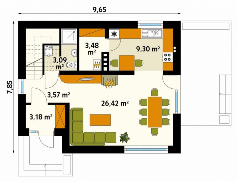 Планировка небольшого домика