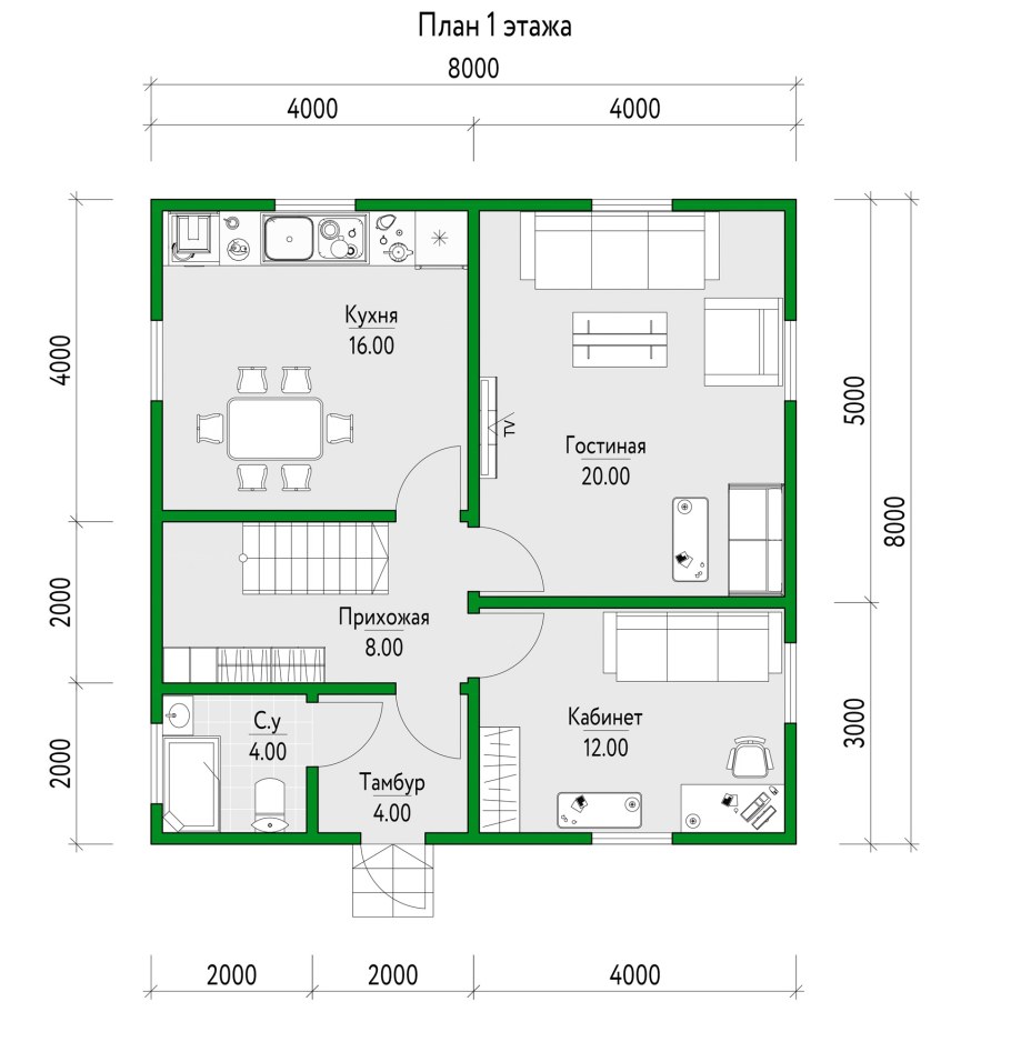 Планировка мансарды 8х10 одноэтажный