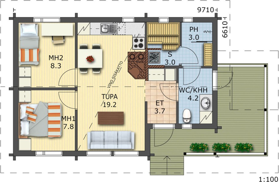 Полархаус Тайга 120 планировка
