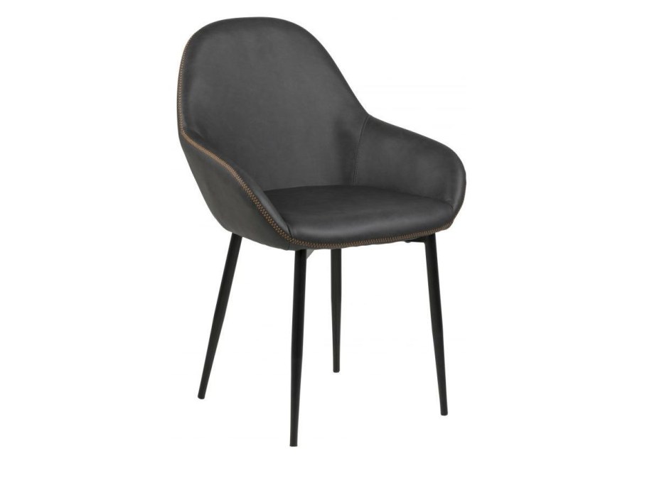 Стул кресло серого цвета на металлических черных ножках