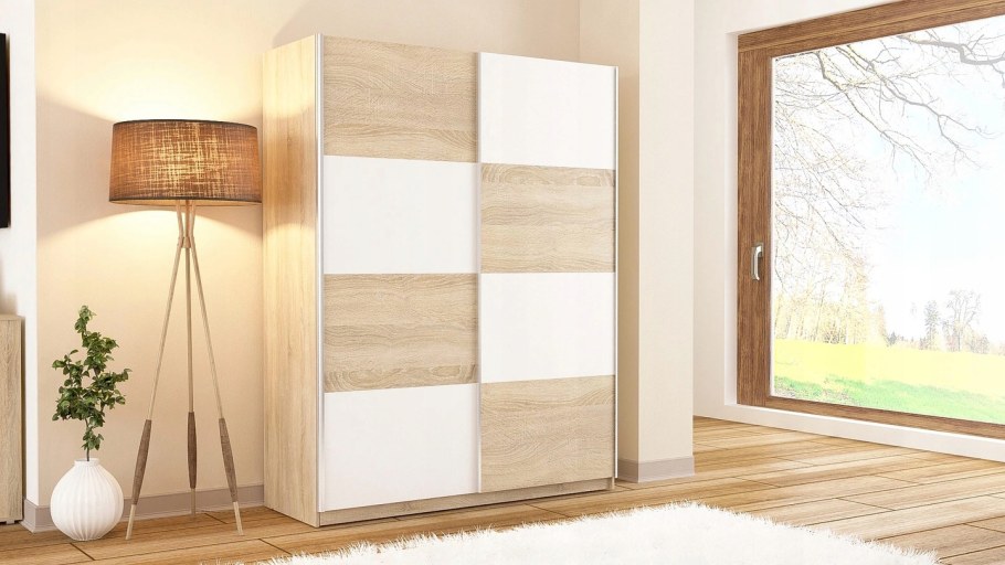 Шкаф-купе Boss-160 сонома, белый