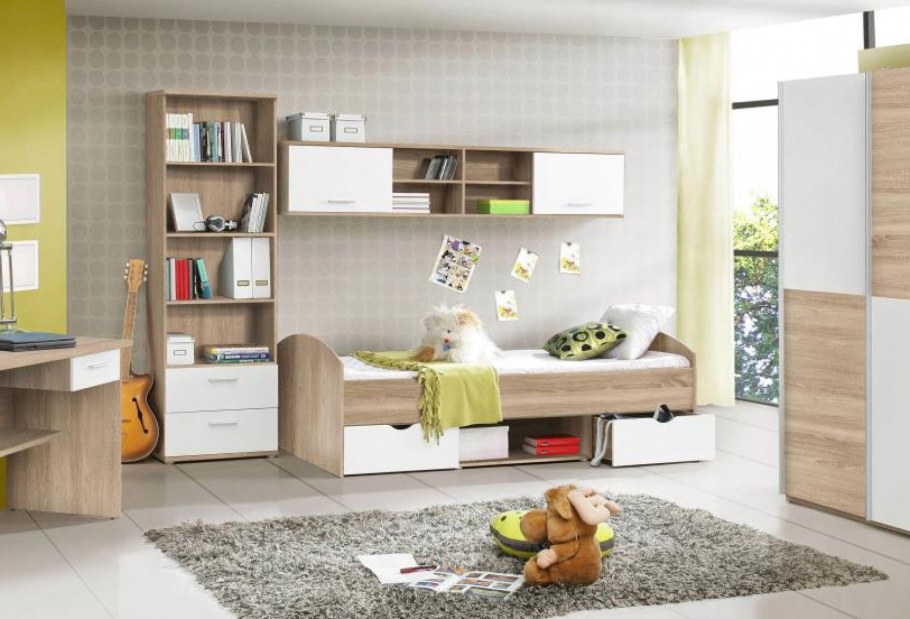Детская мебель дуб сонома и белый