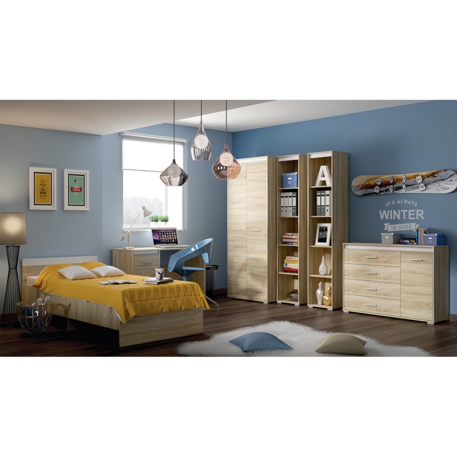 Голубой и дуб сонома