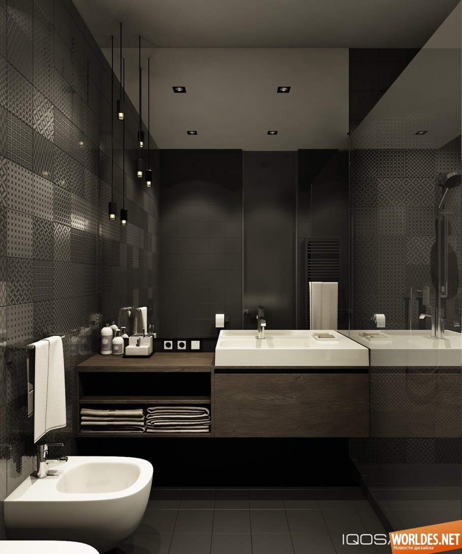 Ванная комната в темном стиле