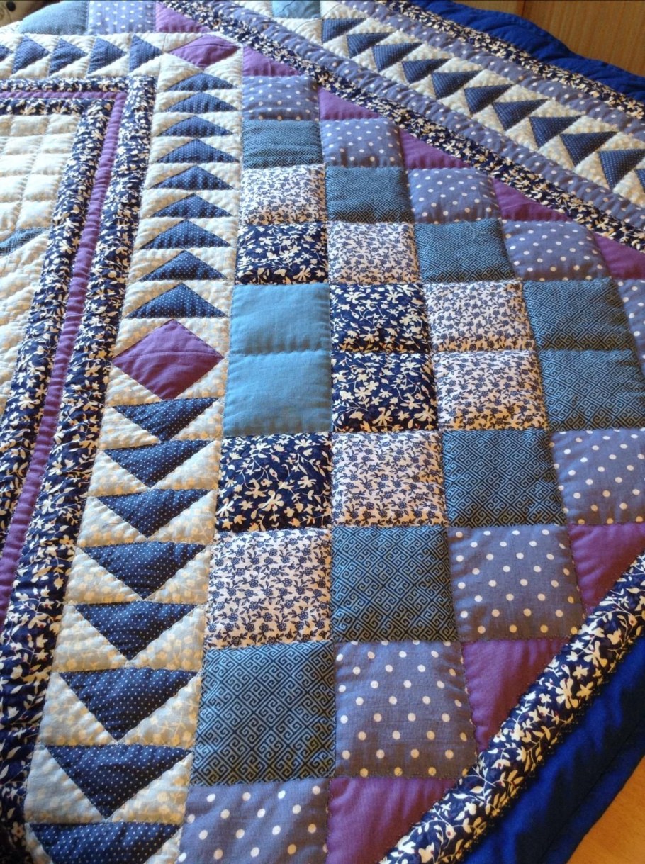 Лоскутное шитье одеяла и покрывала