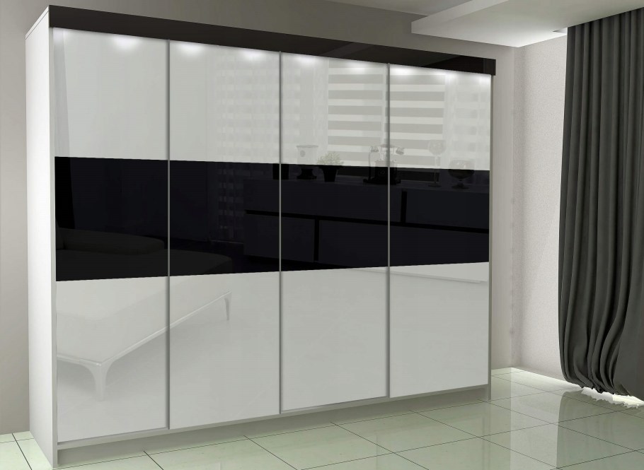 Шкаф купе крашеное стекло