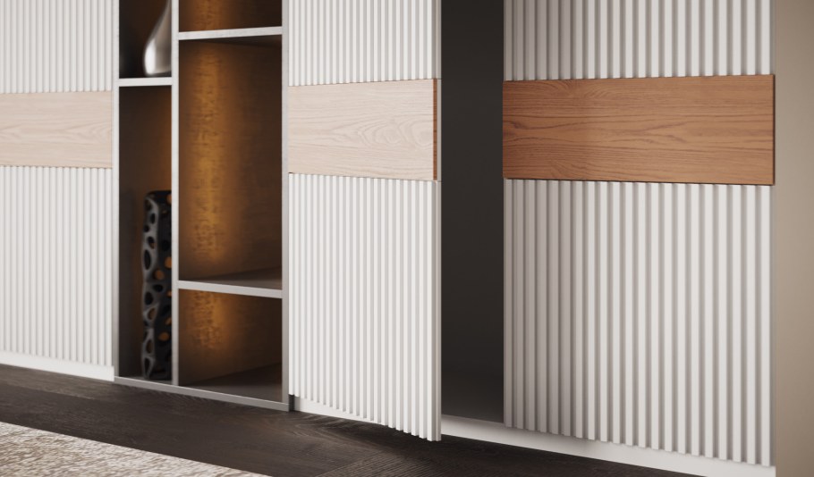 Шкаф с фрезеровкой рейки