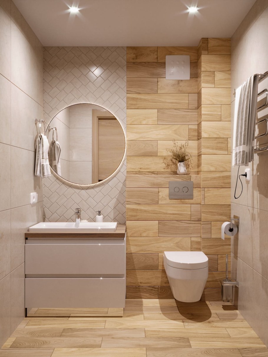 Дизайн маленькой ванной 2022