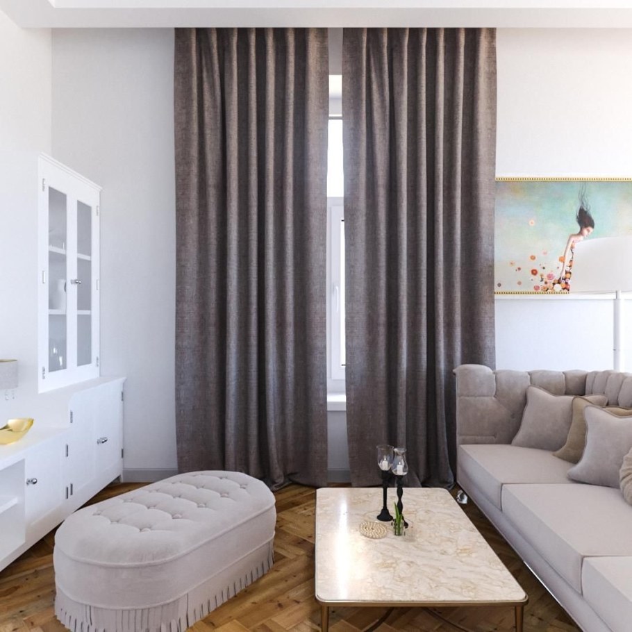 Шторы светло коричневые