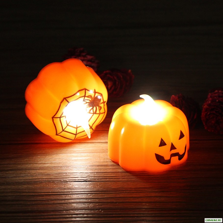 Тыква лампа Хэллоуин свет снизу