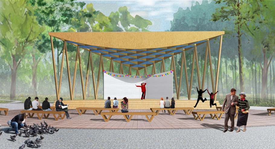 Уличная сцена для парка