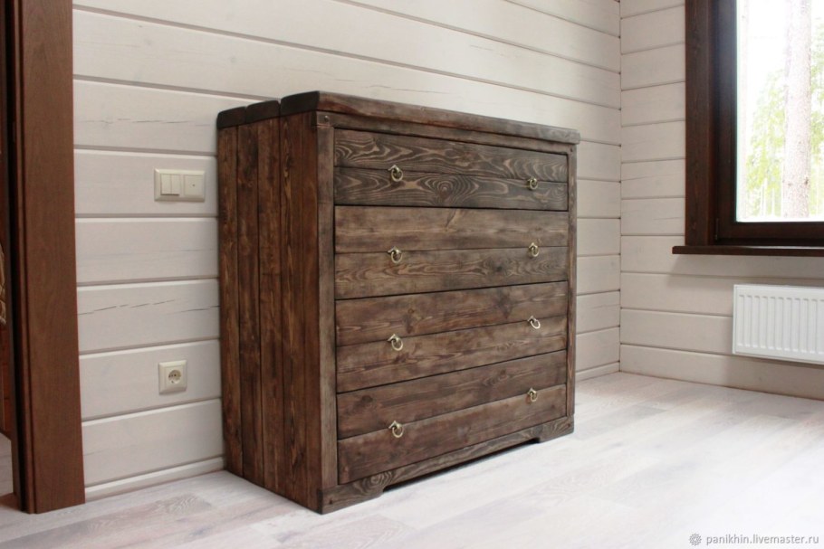 Комод Rovella /Midi/ 100% массив дерева + кожа