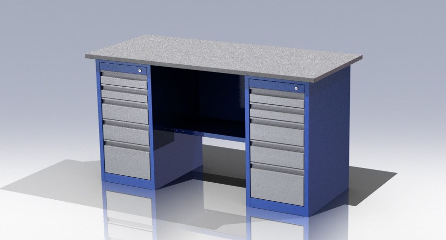 Верстак слесарный 1600 ml5 1600х700х1888мм Крафтвиль