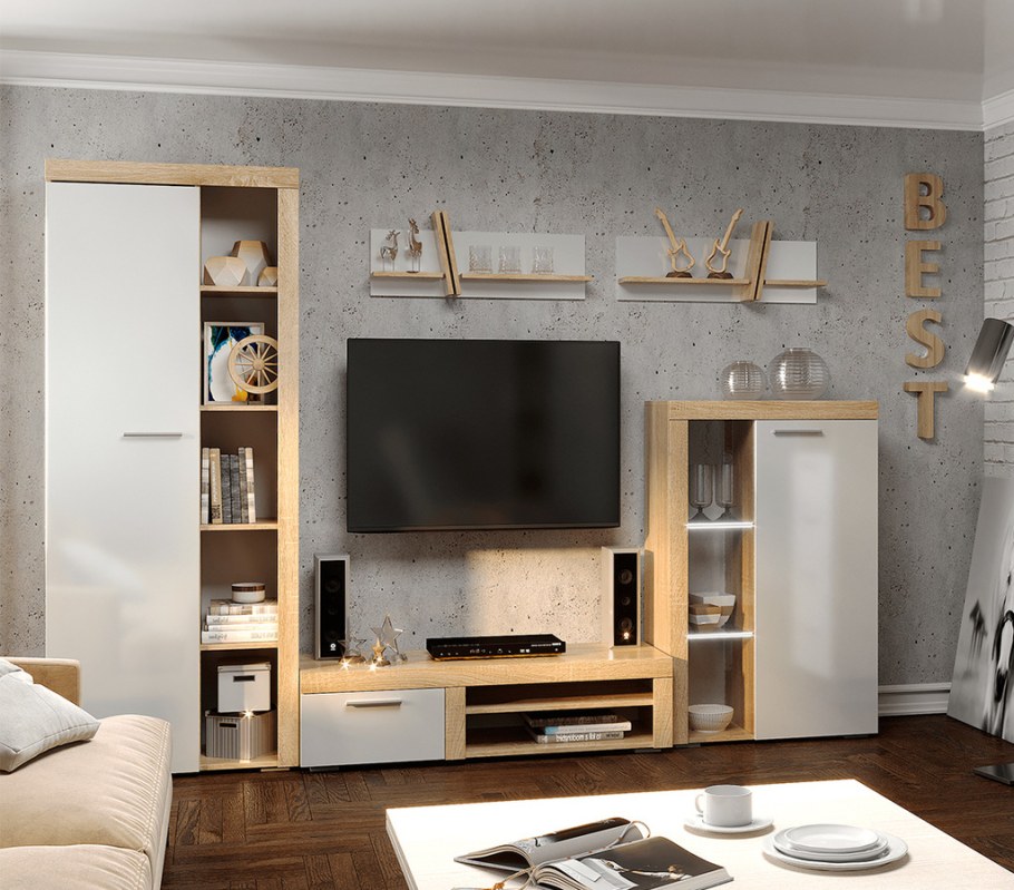 Гостиная Лукас сонома/белый