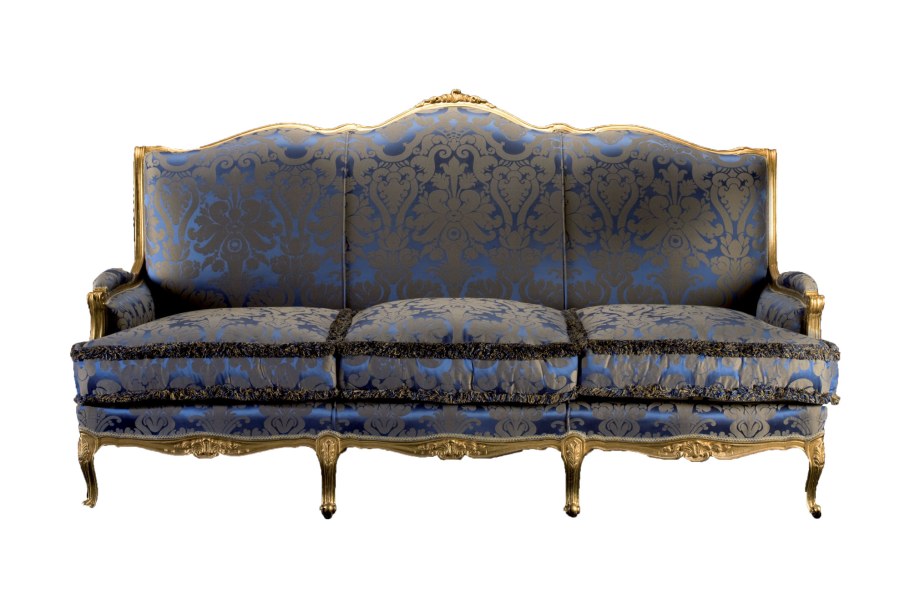 Двухместный диван Барокко синий