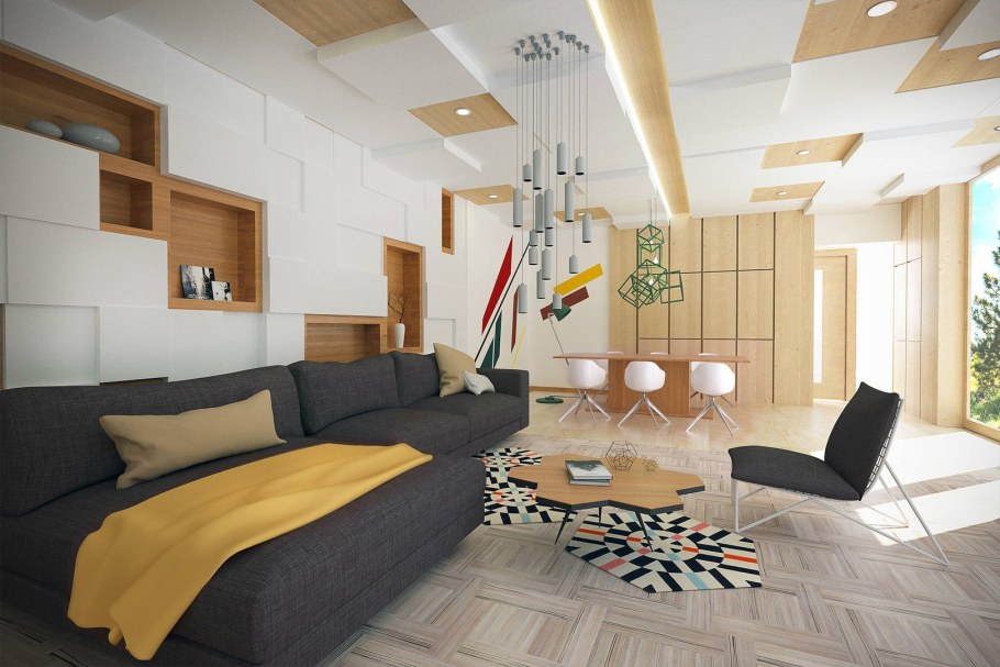 Загородный дом интерьер в стиле Авангард