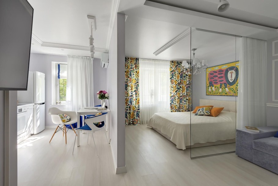 Интерьер однокомнатных квартир 46 кв м