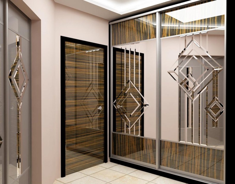 Шкаф купе с фацетными зеркалами